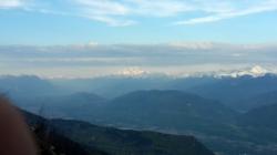 La voie des pisteurs 6a Vue de la vallée et du Mont Blanc depuis la Voie des Pisteurs. / La dent de Crolles